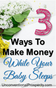 Wow these 3 ways to make money at home are just awesome - I loved them and recommend them to all my friends and family! Check out the 3 ways you can make money while your baby sleeps!