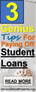 3 Genius Tips For Paying Off Student Loans fast! This is a must read article if you are serious about paying off your student loan debt this year. 