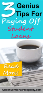 3 Very Clever Tips For Paying Off your Student Loans fast! This article is a must read article if you are serious about paying off your student loan debt this year! 